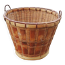 Old Basket / Pot Cover in Bamboo / Woven Wicker with Handles