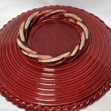 Red braided ceramic dish