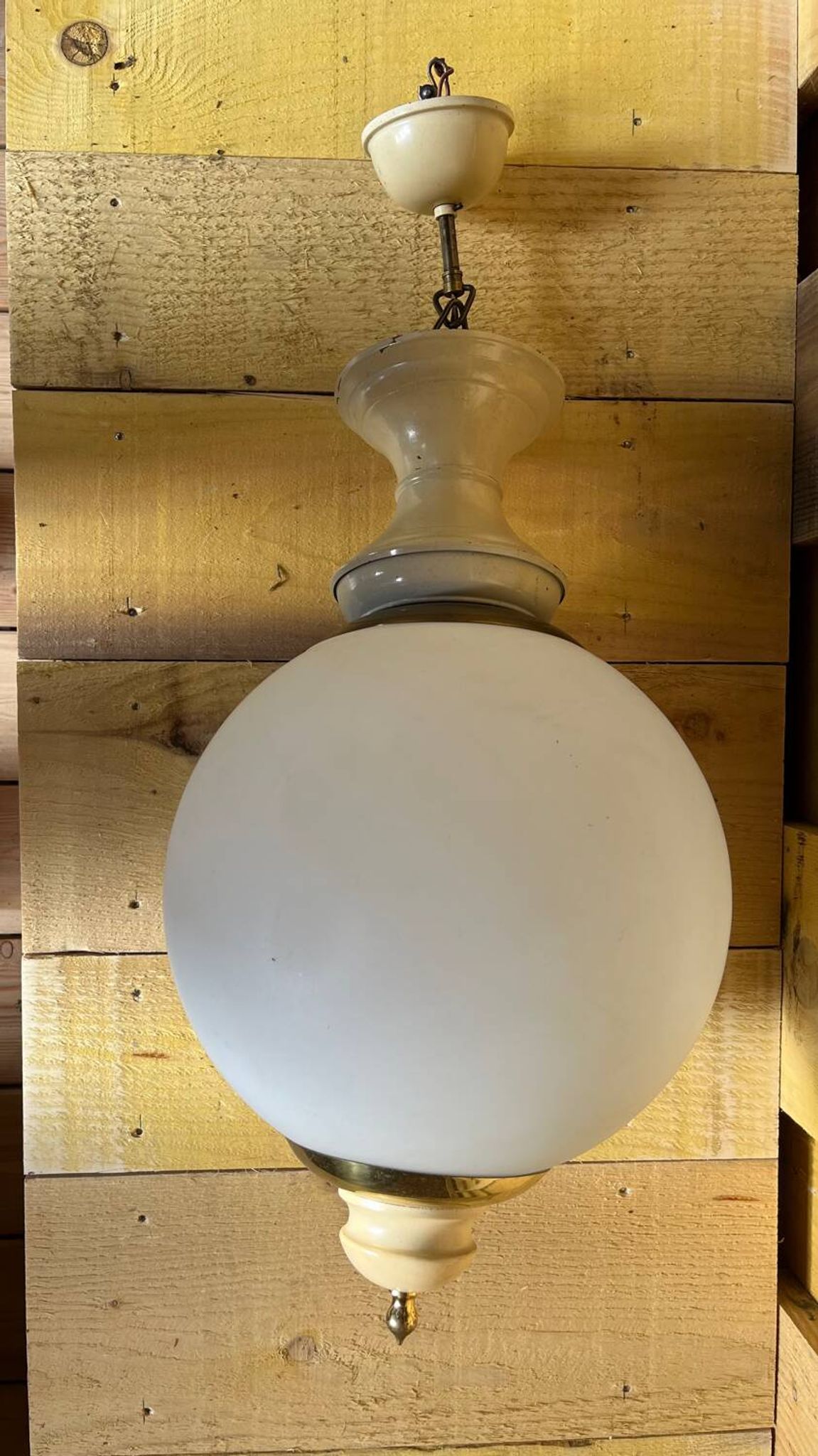 Opaline ball pendant from the 1950s
