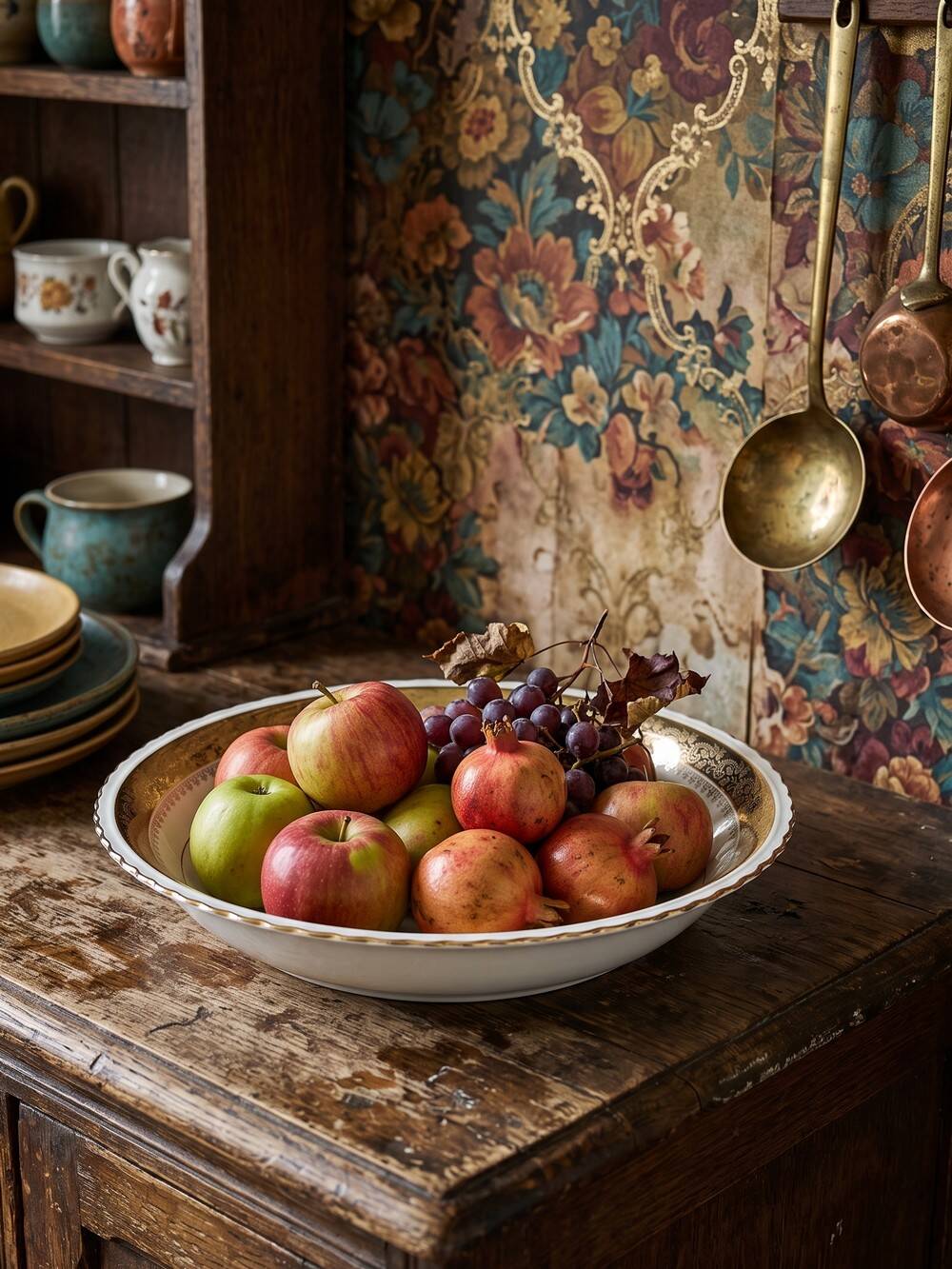 Vintage deep plate in gilded Limoges porcelain, ADP L Royal
