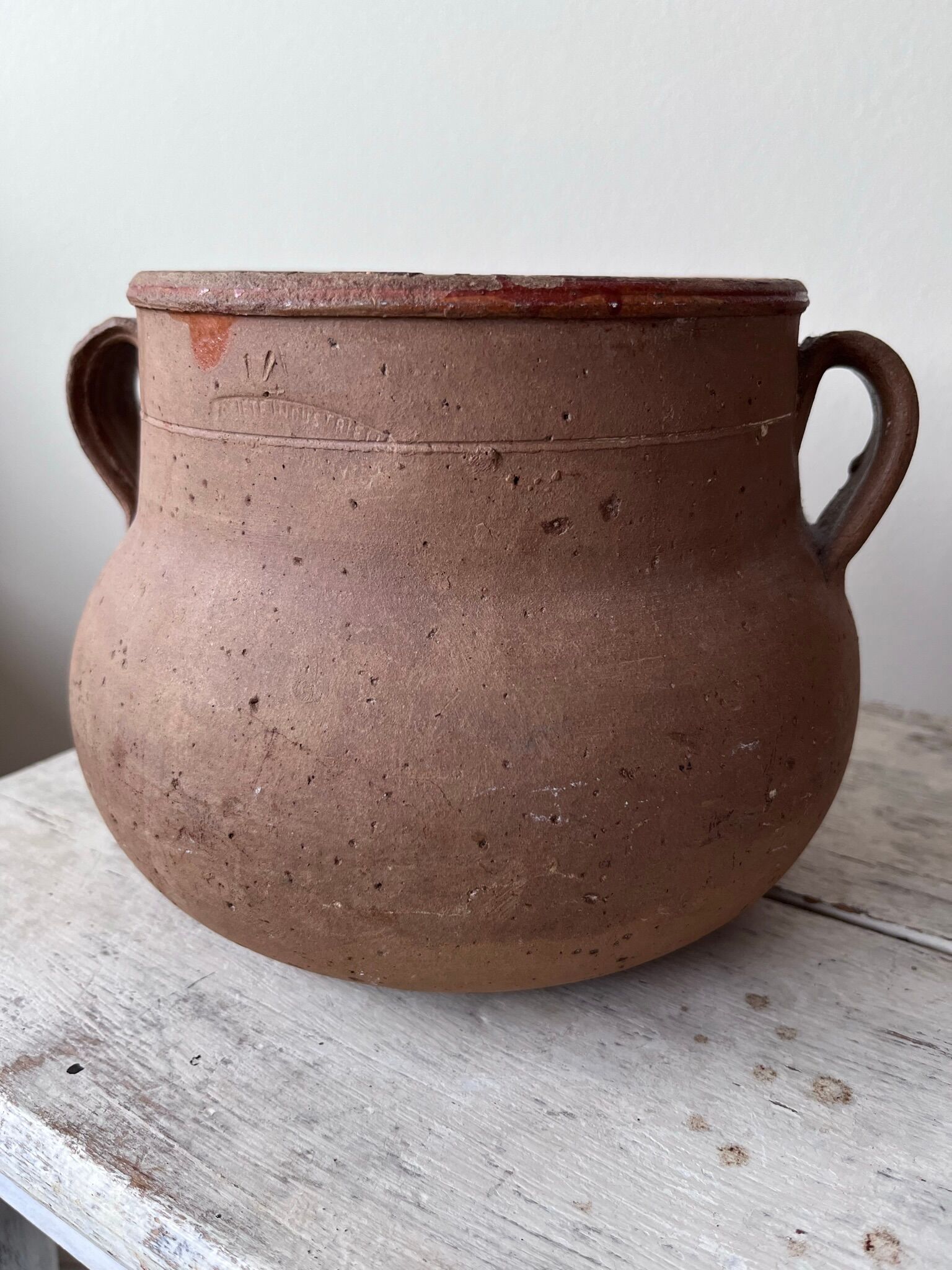 Old terracotta pot