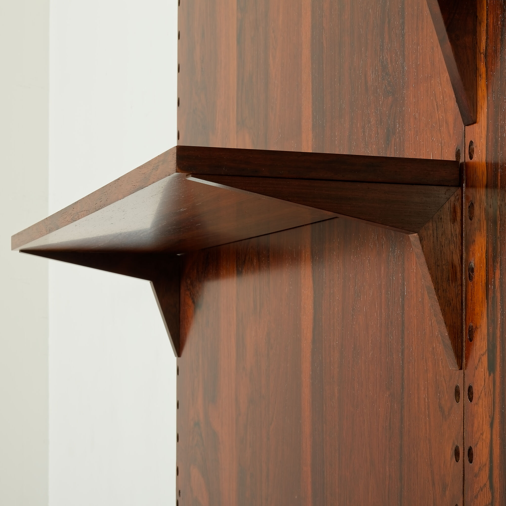 Poul Cadovius rosewood wall unit with back panels Cado, Denmark, 1960s
