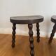 Paire tabourets de laitiers bas ancien