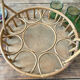 Service at orangeade vintage seventies green glass and rattan basket