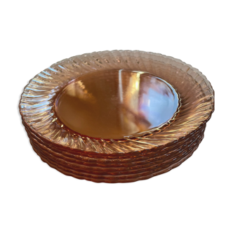 Assiettes plates & creuses arcoroc, rosaline tourbillon