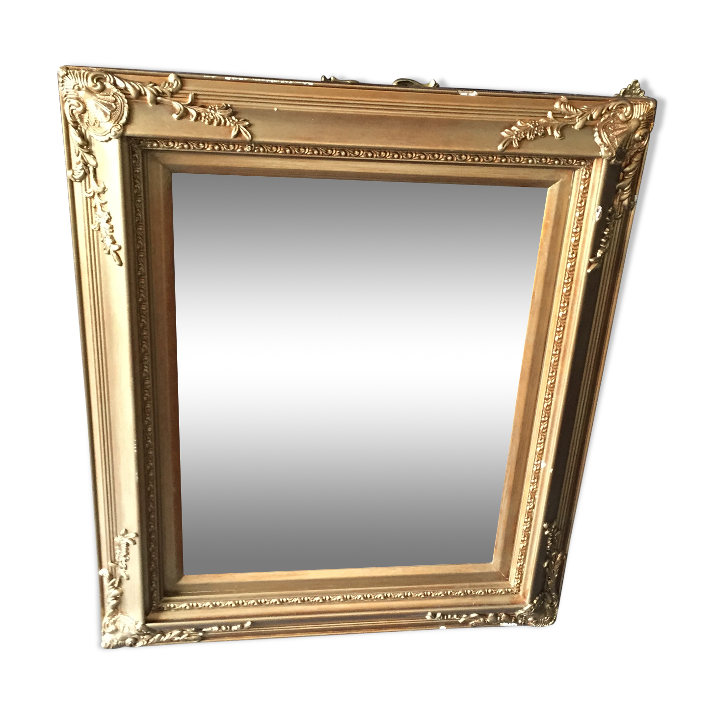 Golden antique mirror