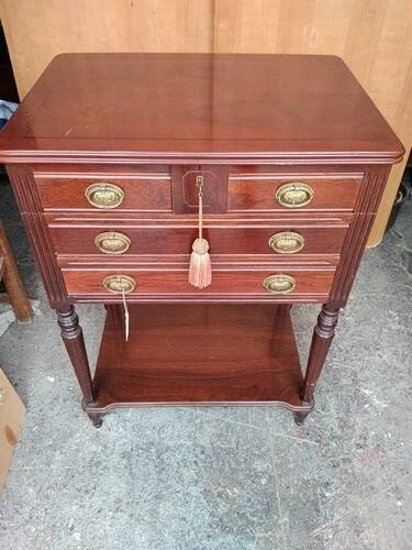 Louis XVI style silver cabinet from the early 20th century.