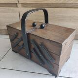 Vintage worker sewing box art deco style