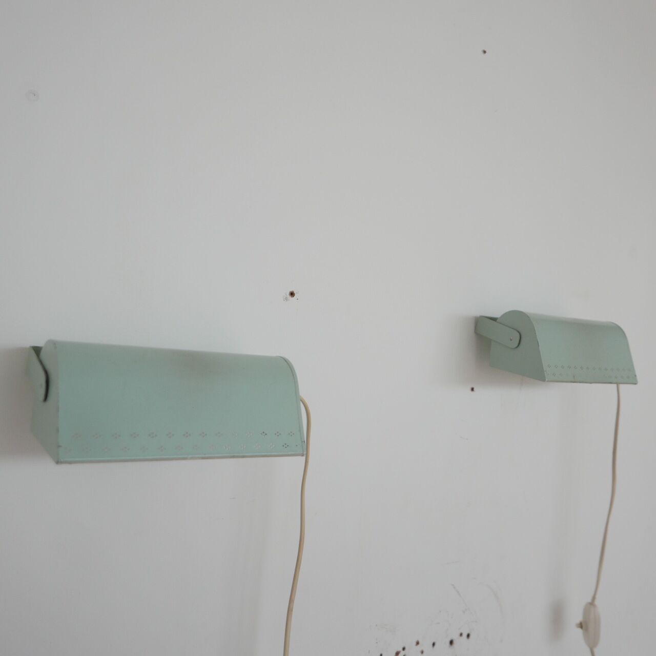 A pair of mid-century wall lights.   Sweden, c1960s