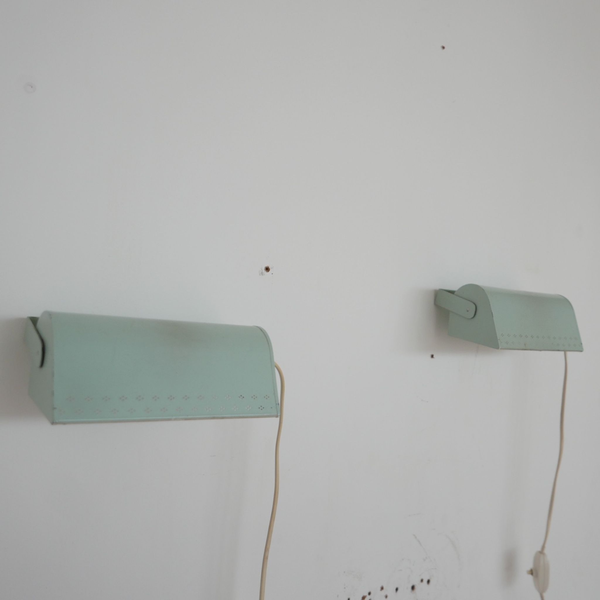 A pair of mid-century wall lights.   Sweden, c1960s