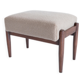 Vintage camel bouclé stool mid-century, Edmund Homa, 1960s