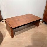 Art Deco Sofa Table in Amboyna Roots Veneer, France, 1930s