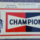 Plaque émaillée Champion, vintage, bougies champion, thermomètre et porte carte, années 20