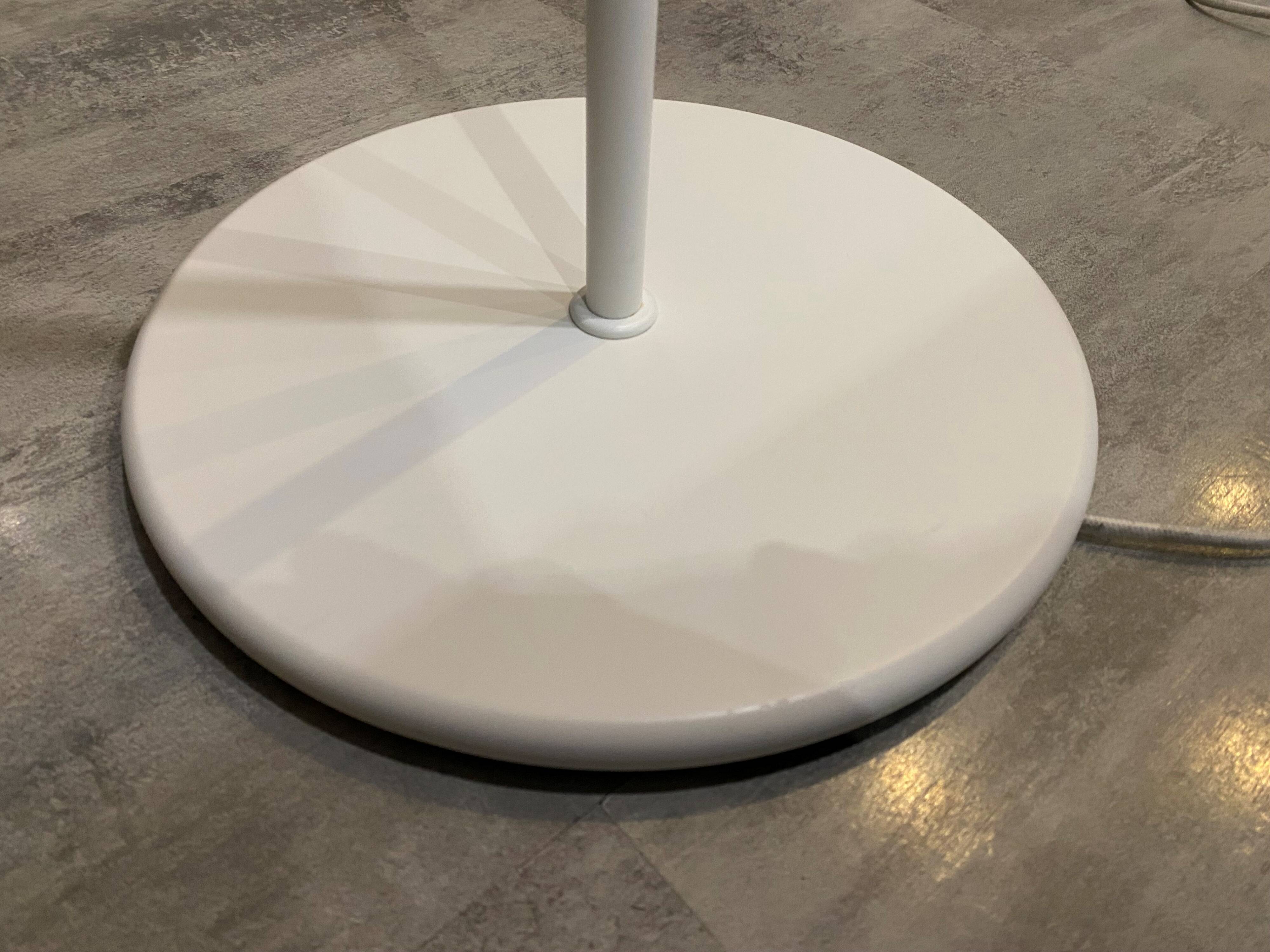 Lampadaire champignon Ikea Nymane TYP G1706 métal blanc vintage 1990