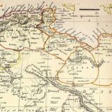 Antique map of Africa, Mauritius. Bourbon (Reunion) circa 1882, Blackie and Sons, Londn=on