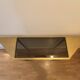 Brass and smoked glass console table by Italchrome, Italy, 1970s