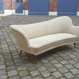 Sofa chaise sculptural Arc asymmetrical Swedish 50s/60s
