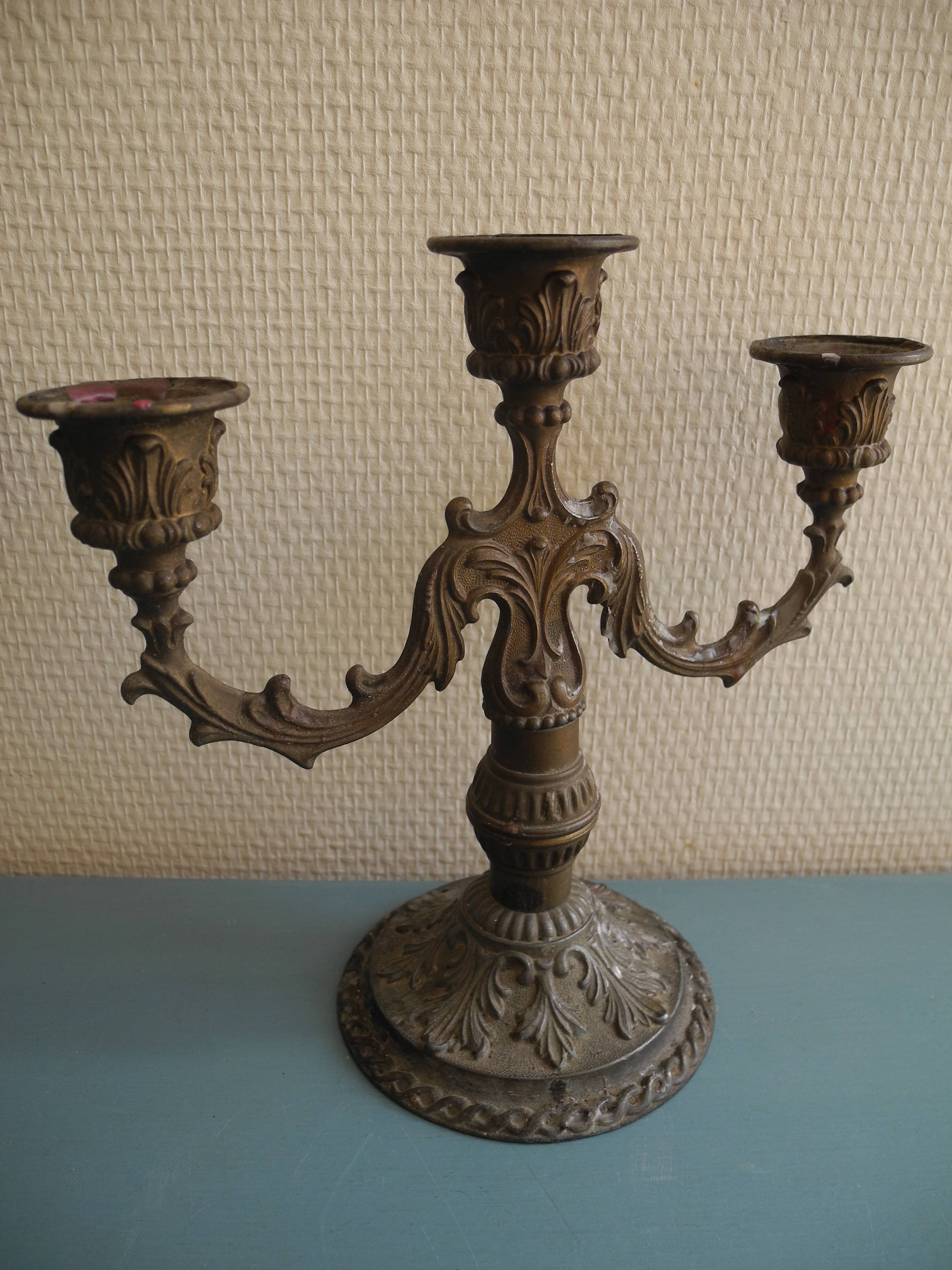 Pair of candlesticks gada vintage deco candlesticks