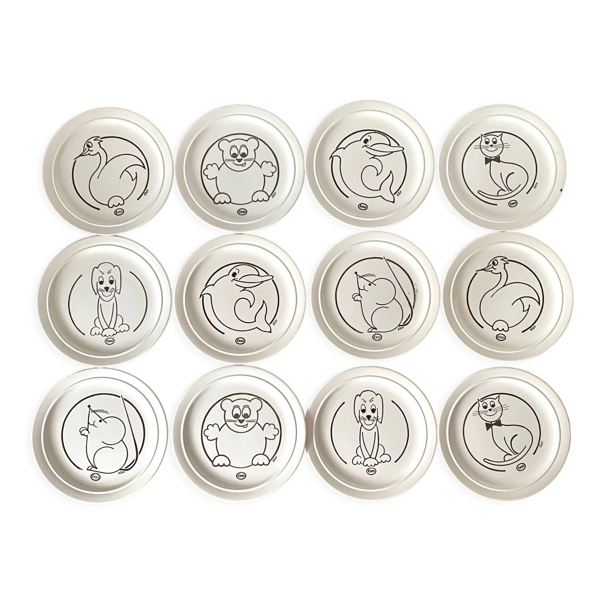 Esso Advertising Dessert Plates