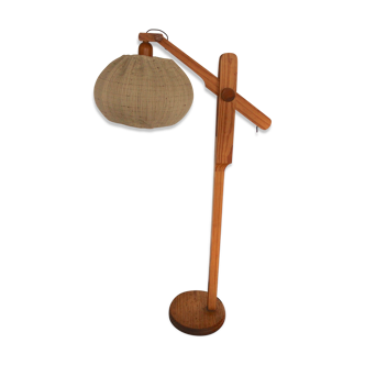 Vintage oak floor lamp