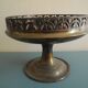 old silver-plated metal bowl cup shabby chic