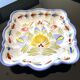 Shallow dish from Quimper pottery HB Henriot - floral decoration, Breton.