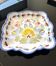 Shallow dish from Quimper pottery HB Henriot - floral decoration, Breton.