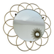 Miroir soleil " fleur " en métal doré années 60
