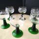 6 luminarc alsace white wine glasses screen-printed decoration of arisin clusters