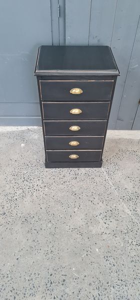 dresser rag five drawers patina black
