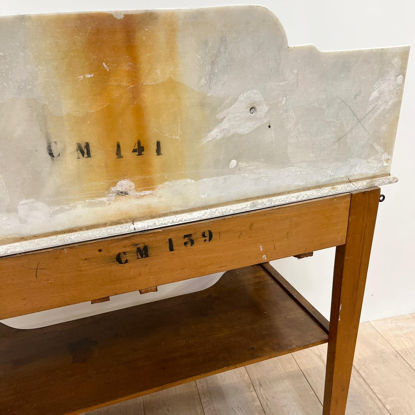 Dressing table - Louis Philippe dressing table marble and wood