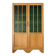 Art Deco wardrobe in oak and green cathedral glass - 1930s