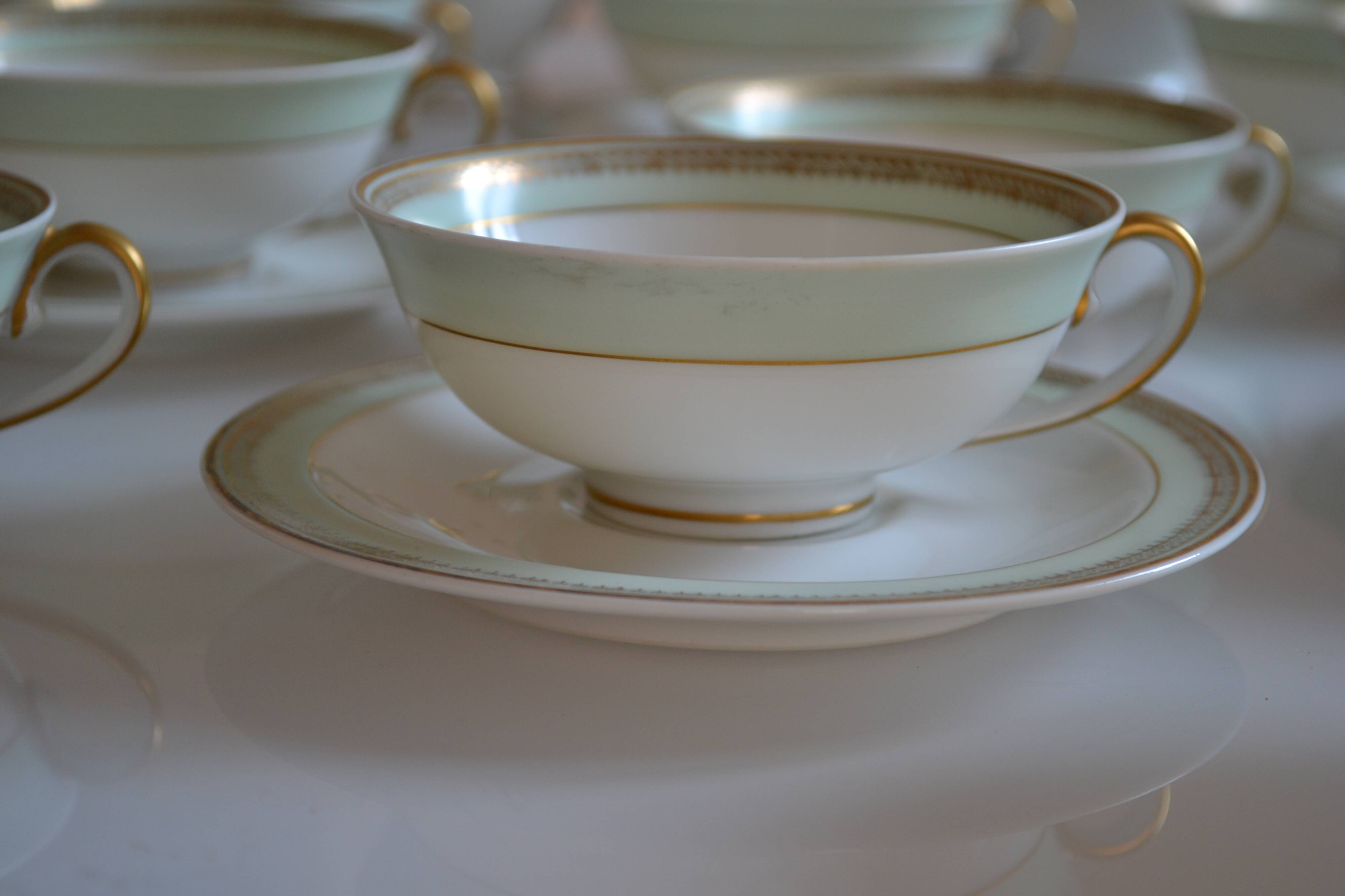 Service à thé ou à café porcelaine de Limoges A. Giraud & Brousseau 1940