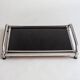Aluminum and glass tray, Italy, 1950s/1960s