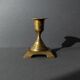 Lot of 3 vintage brass candlesticks from the 1940s, various shapes, classic antique design, retro table decoration, elegant gift idea.