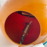 Spaceage mirror table lamp in orange