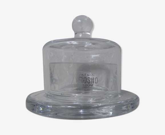 Beurrier en verre signé krosno