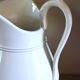 White faience pitcher Swan Saint Amand