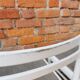 Set of 3 vintage stol kamnik white wooden chair: 1970s scandinavian design