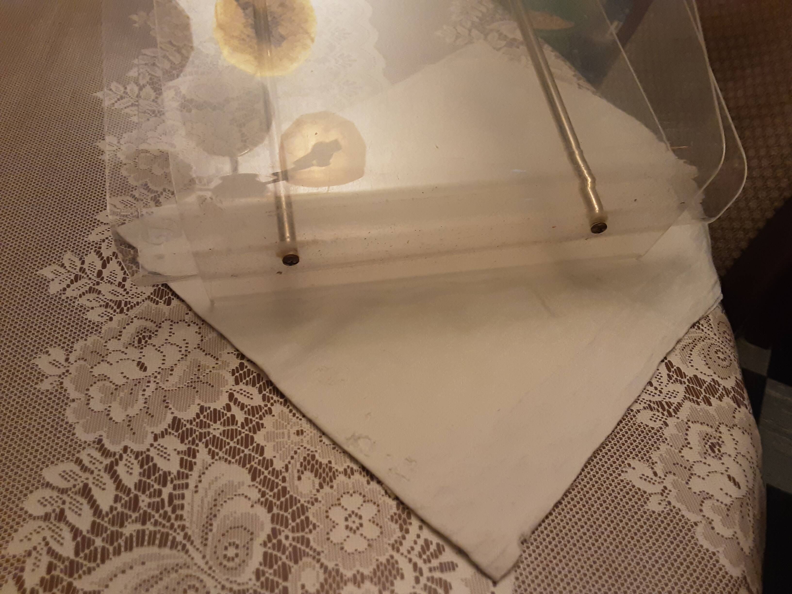 Plexiglass and gold steel magazine rack from the 70s