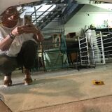 Bevelled octagonal mirror - 81 x 54