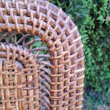 4 Perret and Vibert bamboo and rattan chairs