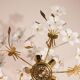 Vintage Murano Glass Chandelier White Flowers, 1970