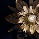 Vintage wall lamp golden leaves