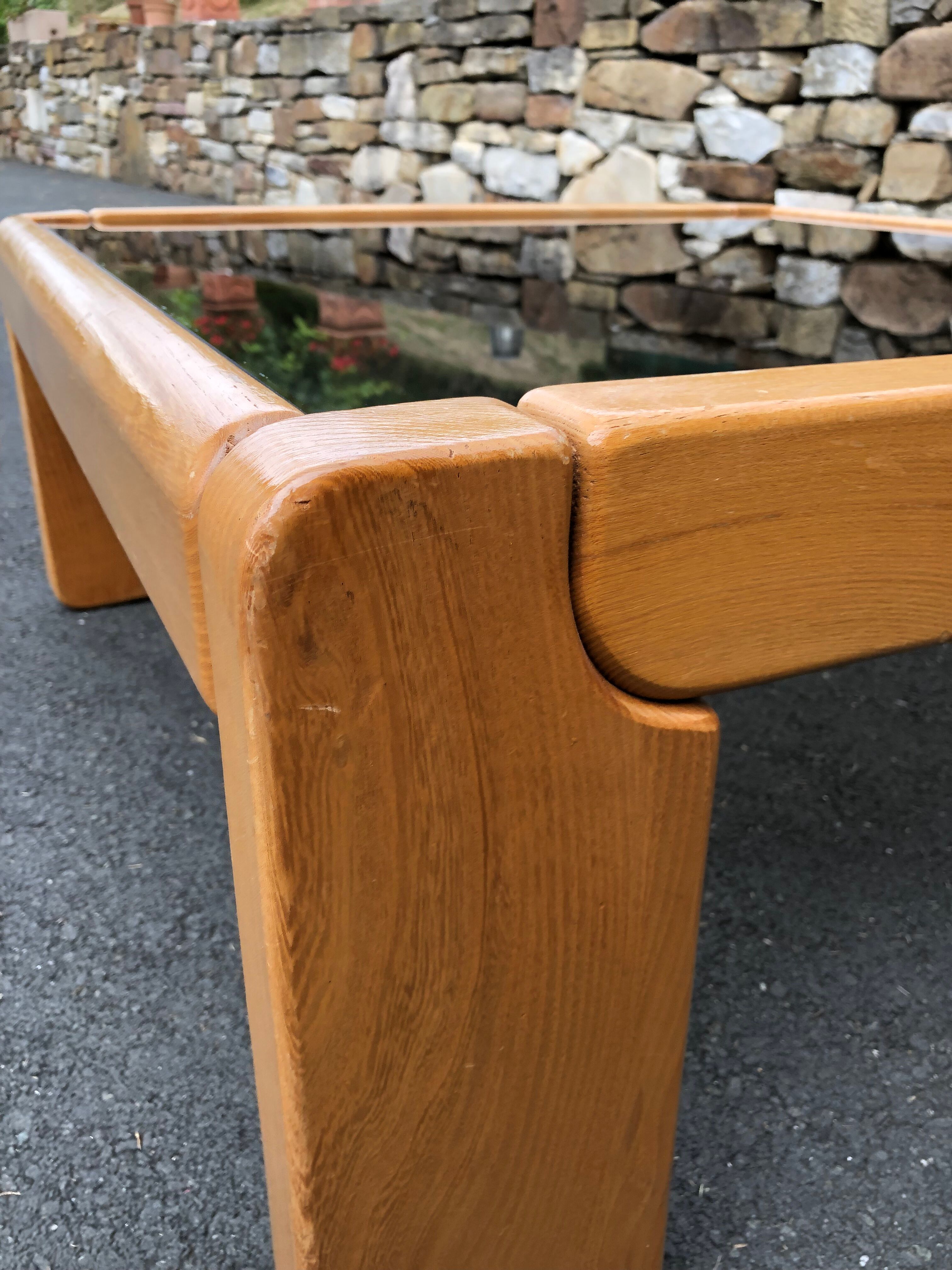Vintage elm coffee table 1970