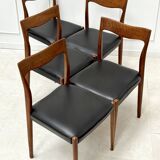 Set of 5 Danish teak chairs