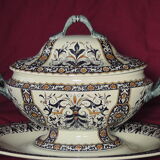 Tureen and earthenware serving dish from Gien XX