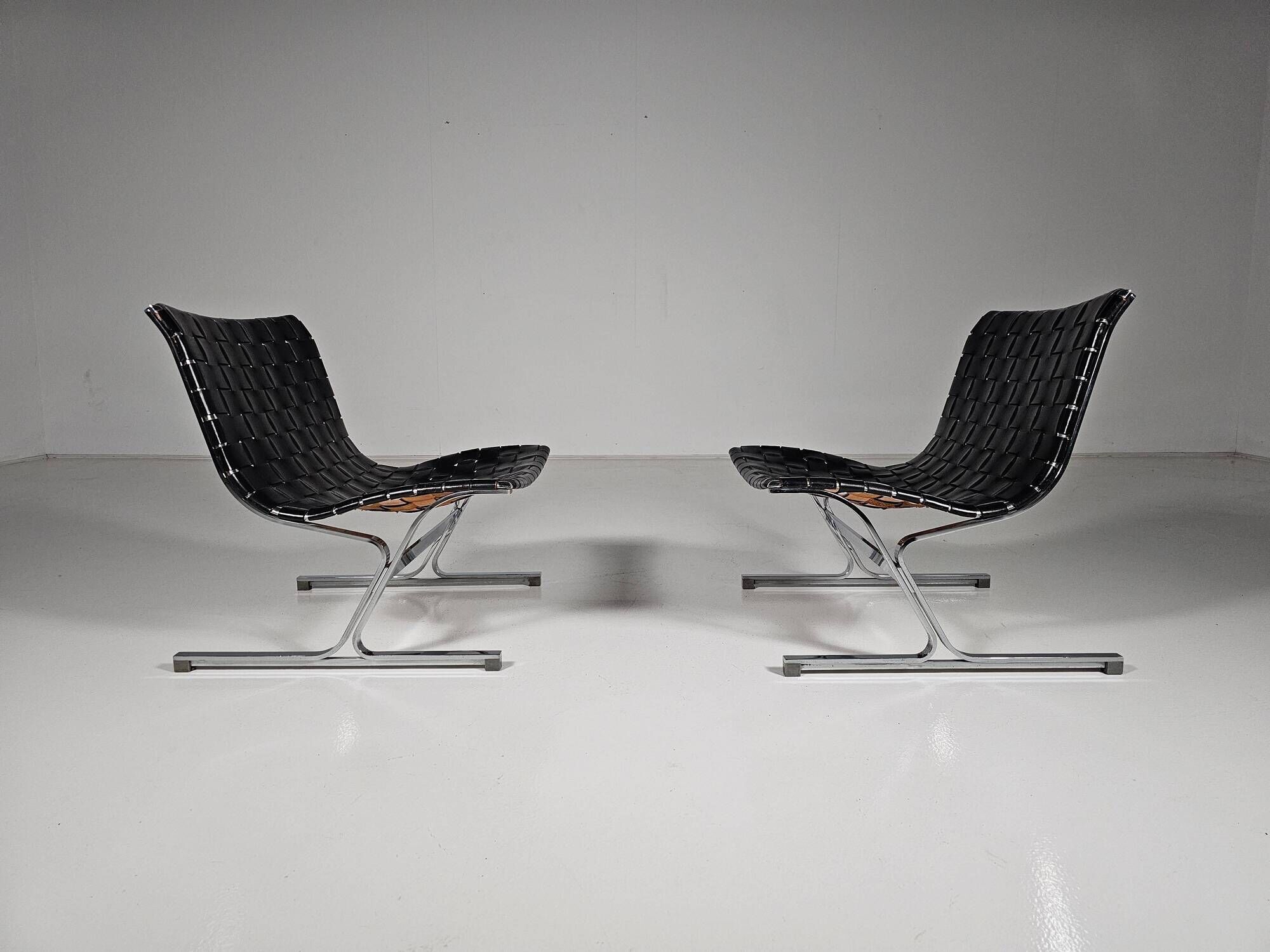 Lounge chairs 'Luar by Ross Littell for ICF of Padova, Italy, 1965