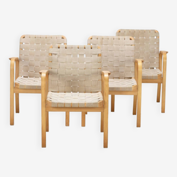 4 fauteuils Alvar Aalto modèle 45