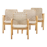 4 Alvar Aalto model 45 armchairs